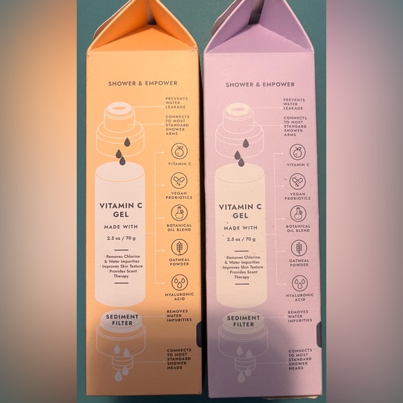 2 pack VITAMIN C SHOWER FILTERS 
LAVENDER LAND & CITRUS CRUSH - NEW IN BOX - Picture 2 of 15